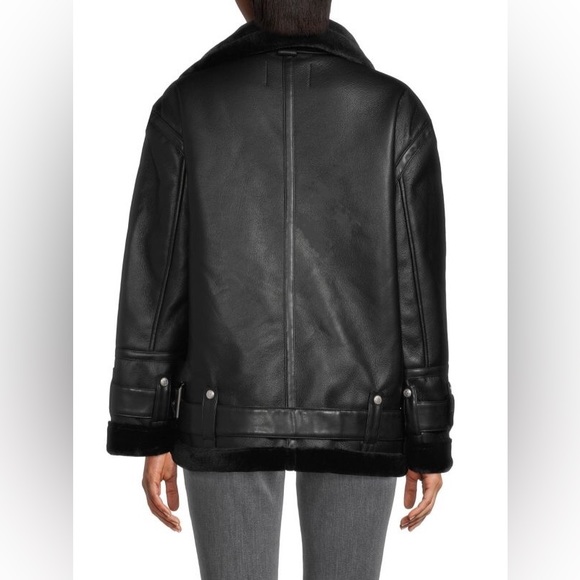 NEW Rebecca Minkoff Faux Leather Moto Jacket 1095NTM - Picture 3 of 9